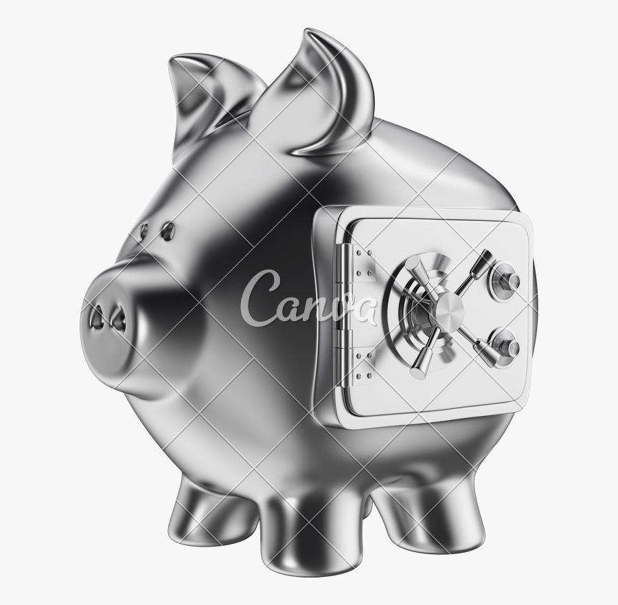 Clip Art Safe Piggy Bank - Piggy Bank Safe, Transparent Clipart