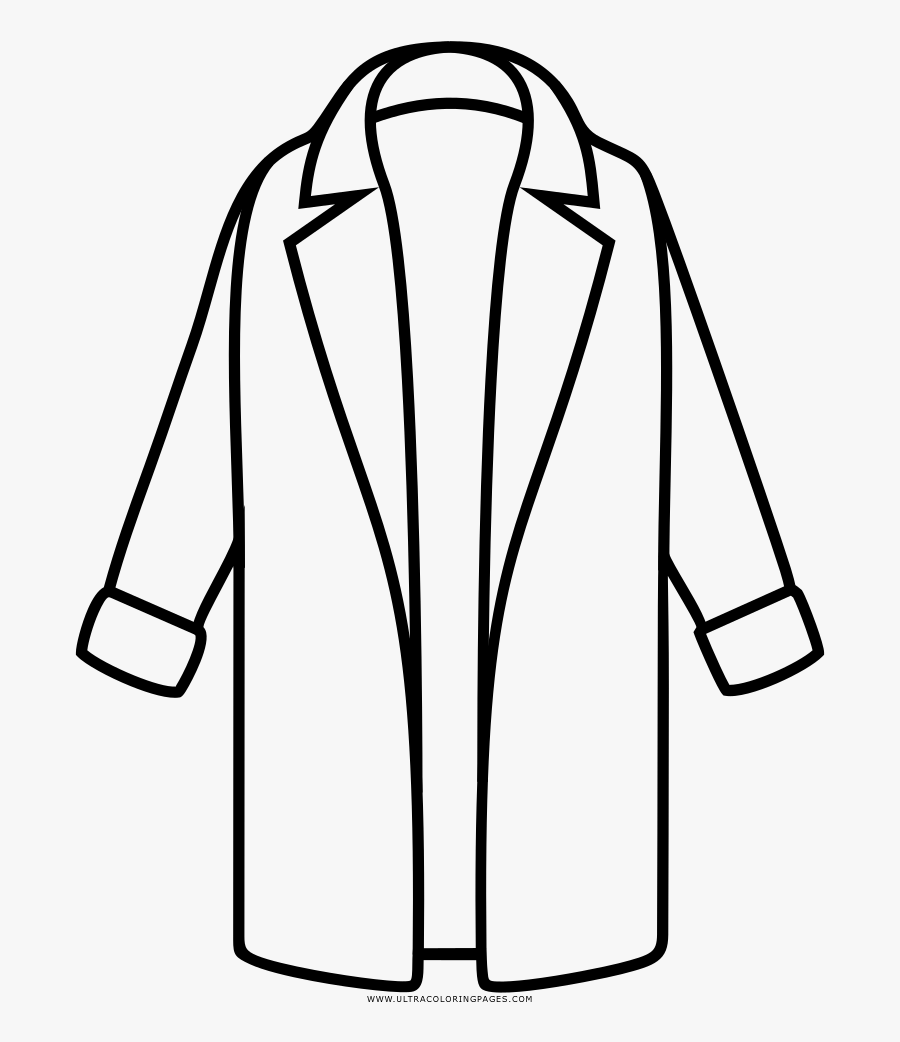Clip Art Jacket Drawing - Imagen De Una Capa Para Colorear, Transparent Clipart