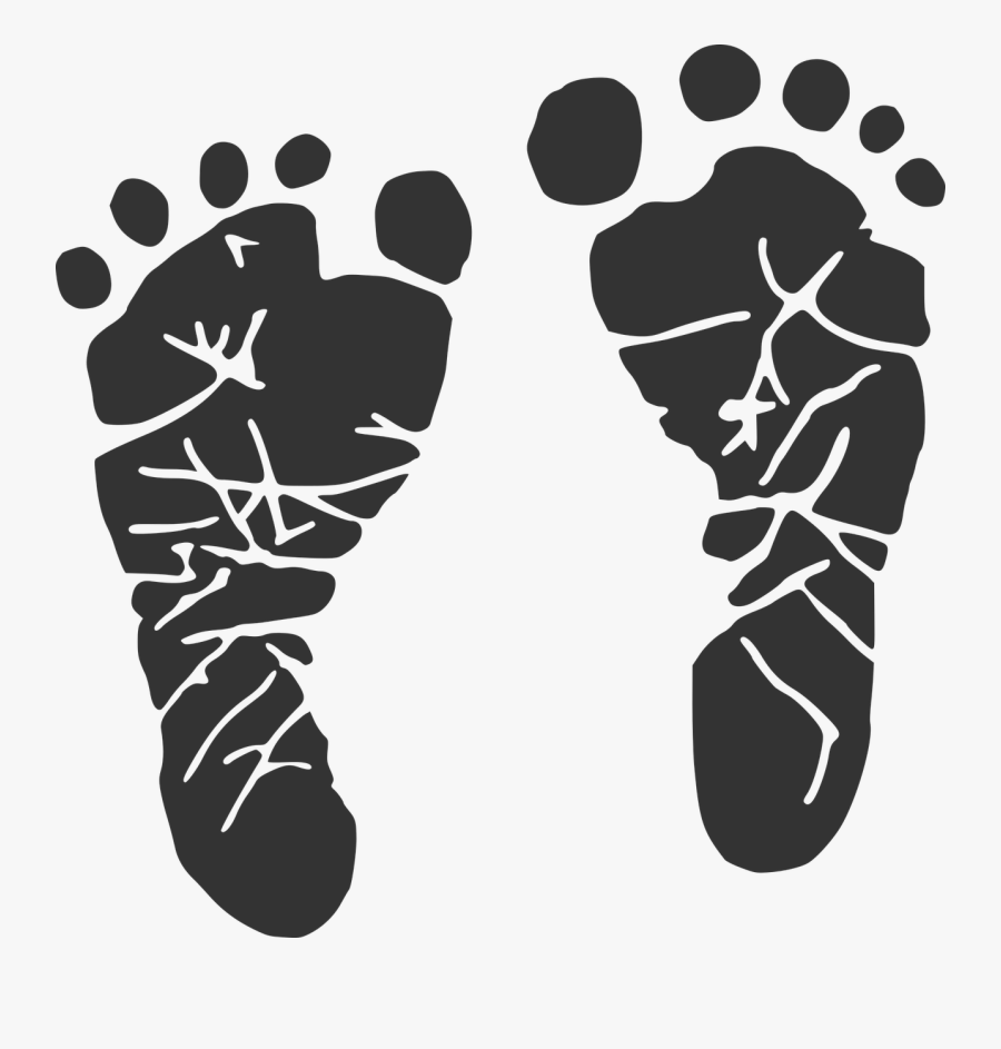 Baby Clipart Footprint - Transparent Baby Footprints Png, Transparent Clipart