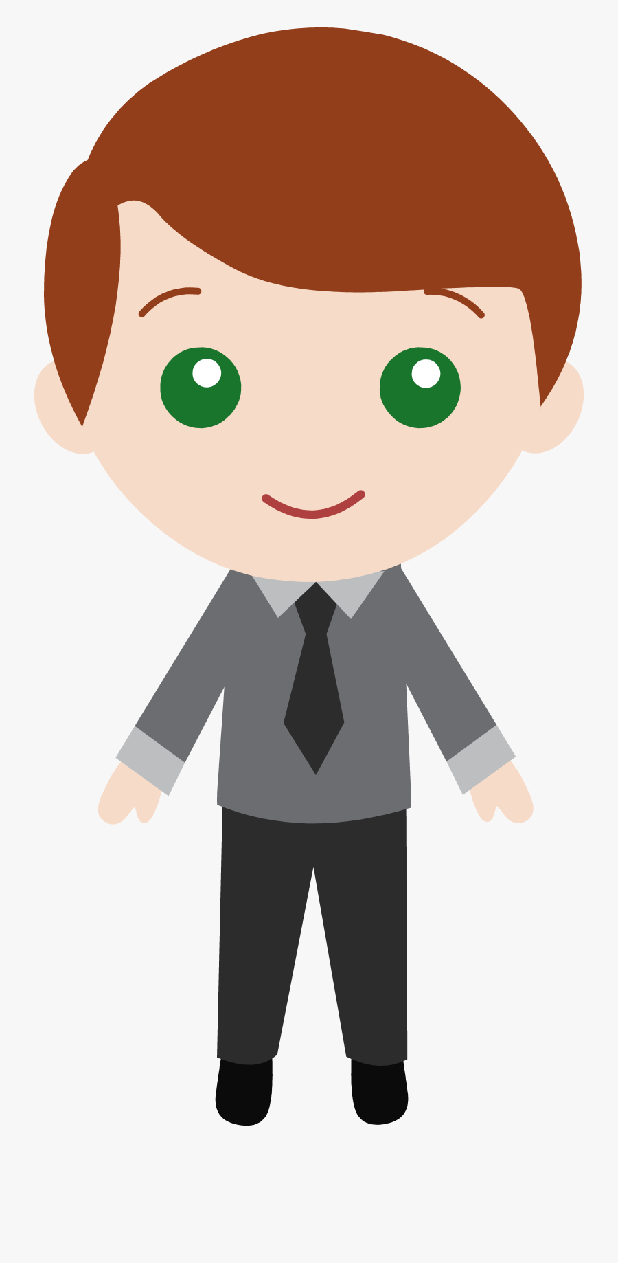 Suit Clipart - Man With Black Hair Clipart, Transparent Clipart