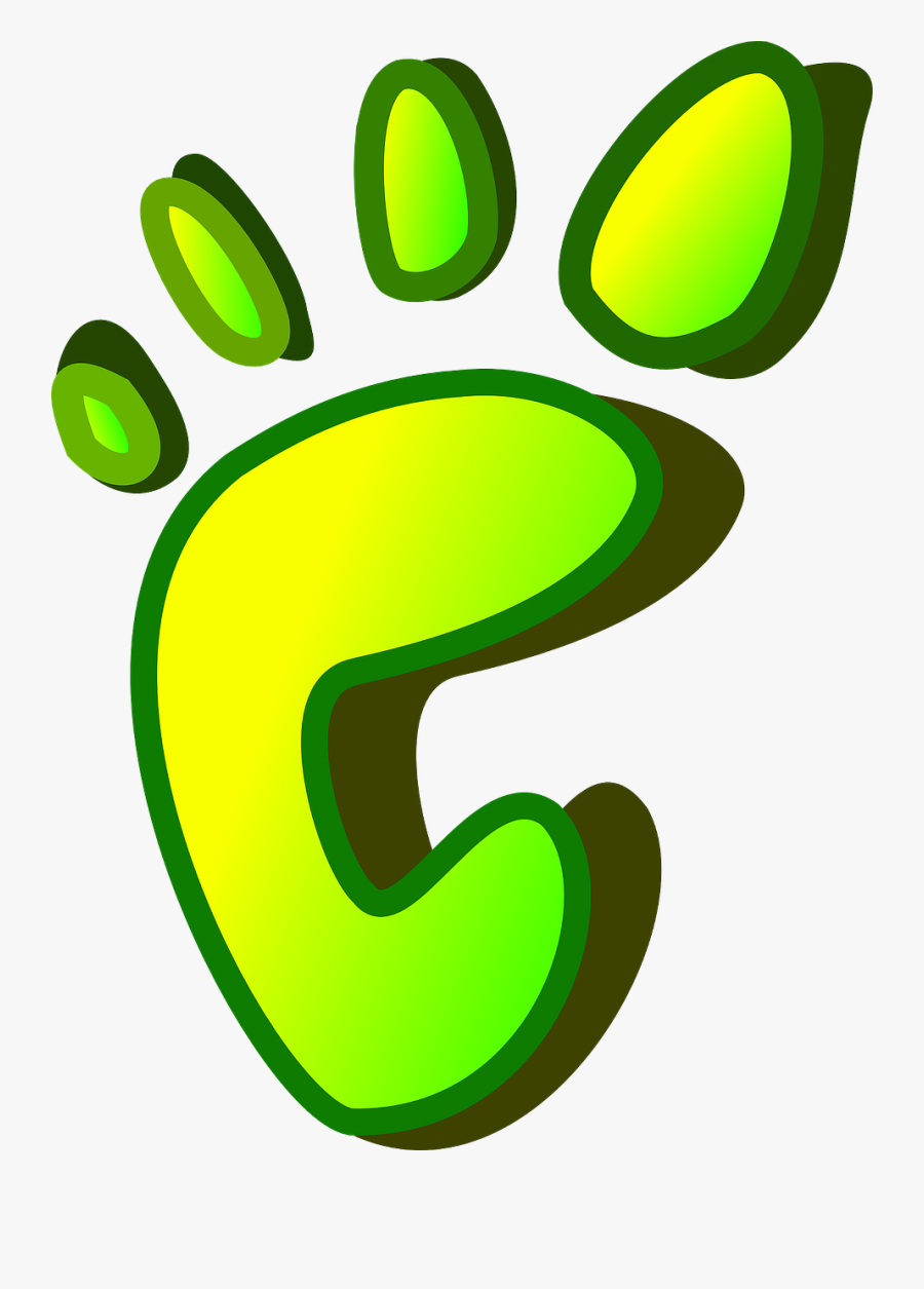 Green Footprint Cartoon Transparent, Transparent Clipart