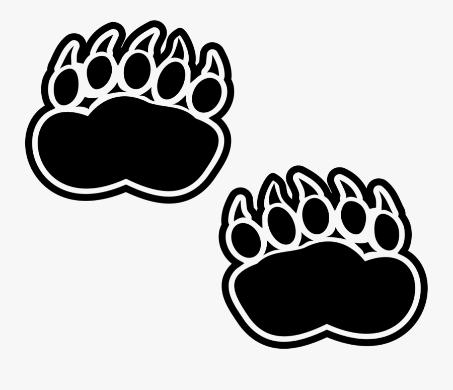 Paw,monochrome Photography,text - Going On A Bear Hunt Paw Prints, Transparent Clipart