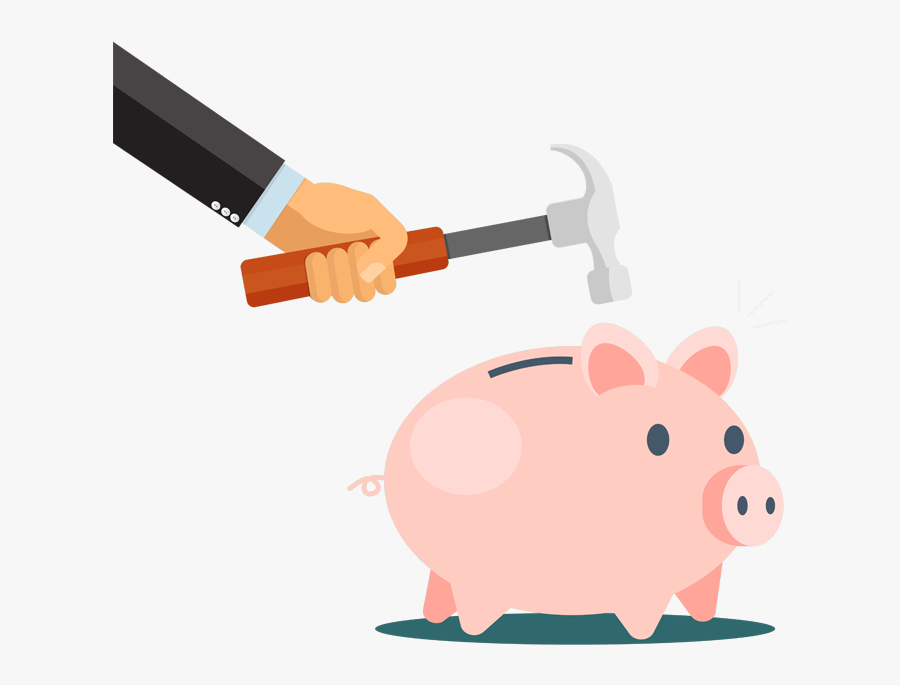 Piggy-bank - Cartoon, Transparent Clipart