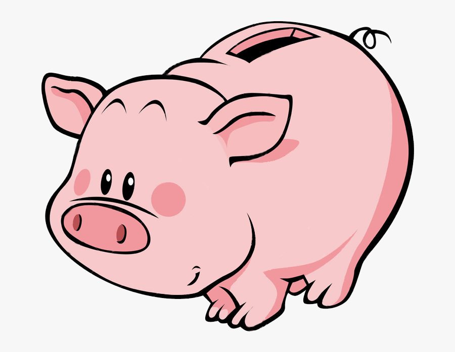 Banner - Cute Piggy Bank Clipart, Transparent Clipart
