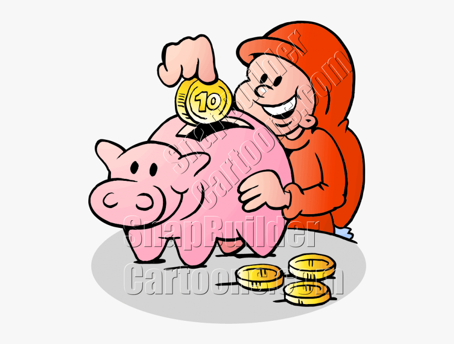 Christmas Elf Dropping Coin In Piggy Bank - Christmas Day, Transparent Clipart