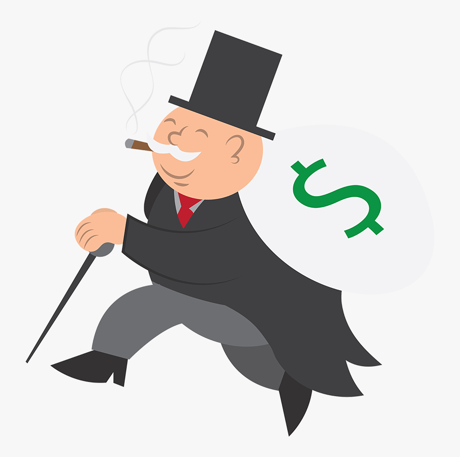 Money Man With Money Bag - Guy Running With A Bag Of Money, Transparent Clipart