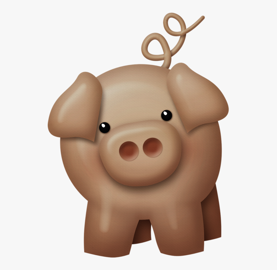 Pin By Fr Ncis - Clip Art Of A Brown Pig, Transparent Clipart