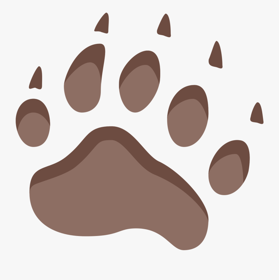 Footprint Clipart Pathway - Bear Footprint Png, Transparent Clipart
