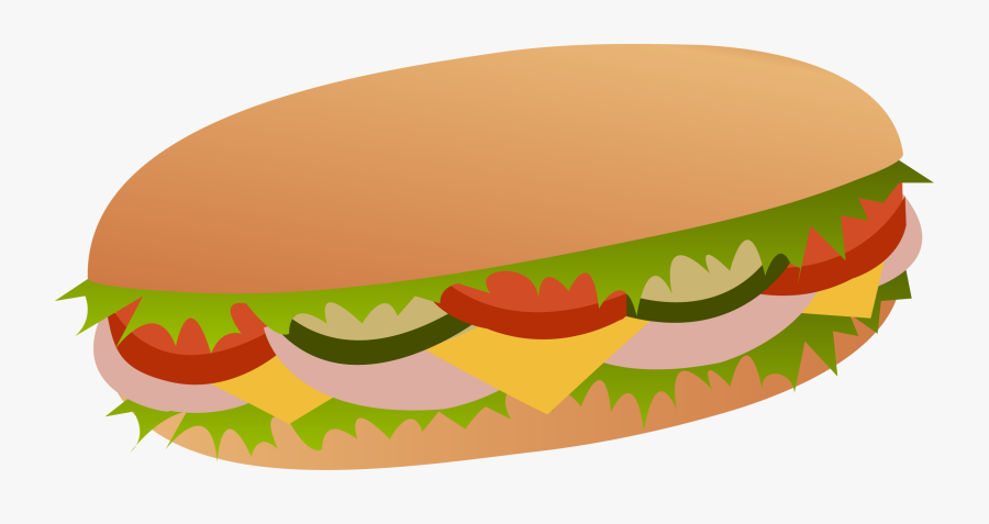 Ham Sub Sandwich Clip Art Free - Sub Sandwich Clip Art, Transparent Clipart