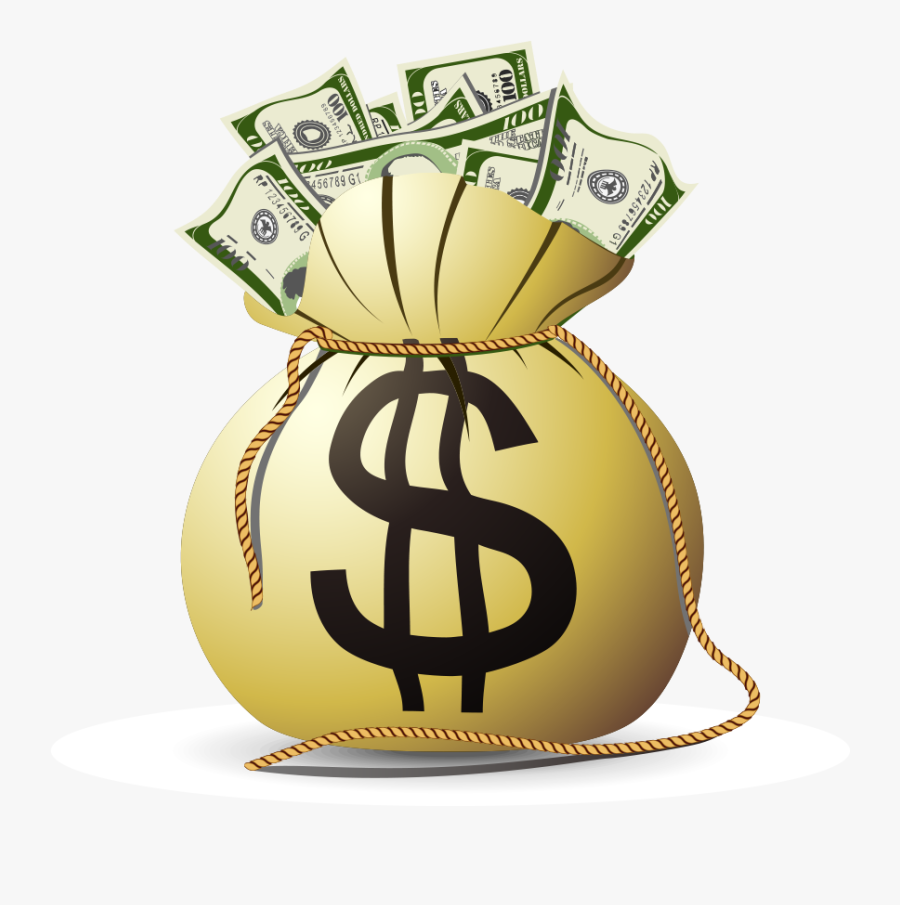 United States Congress Power Of The Purse Producer - Money Bag Decal, Transparent Clipart