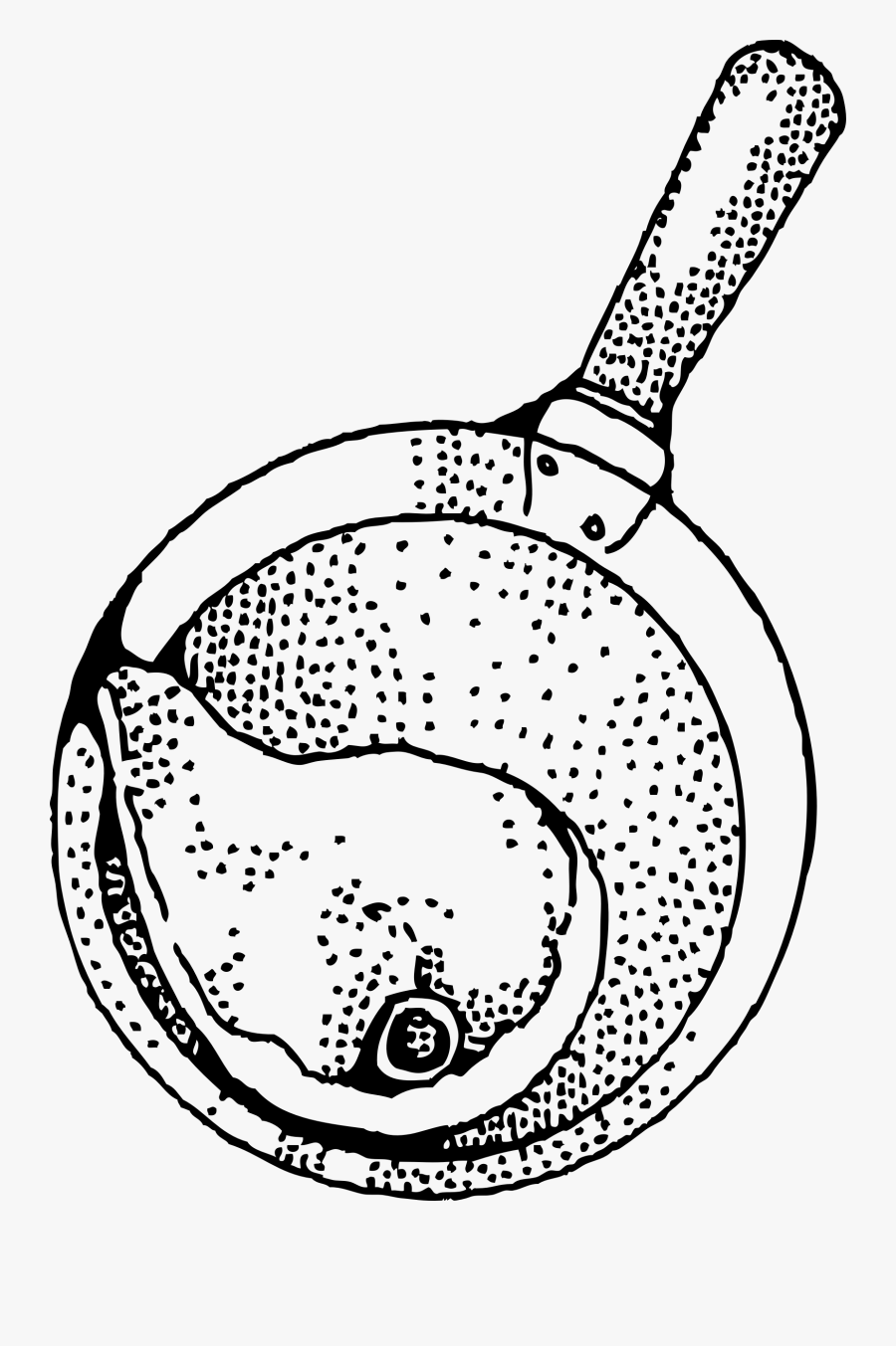 Frying With Chop Big - Cooking Meat Drawing, Transparent Clipart