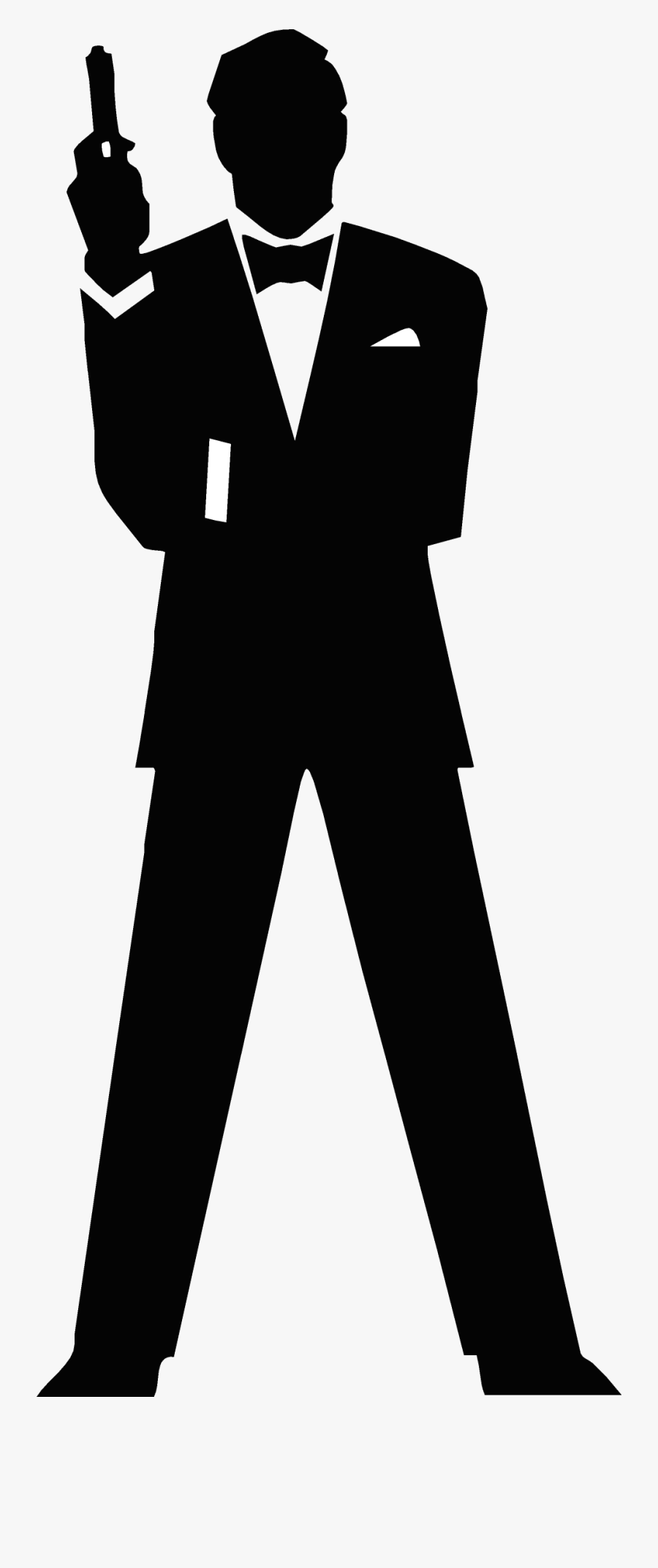 Suit Clipart Interview Clothes - James Bond Silhouette, Transparent Clipart