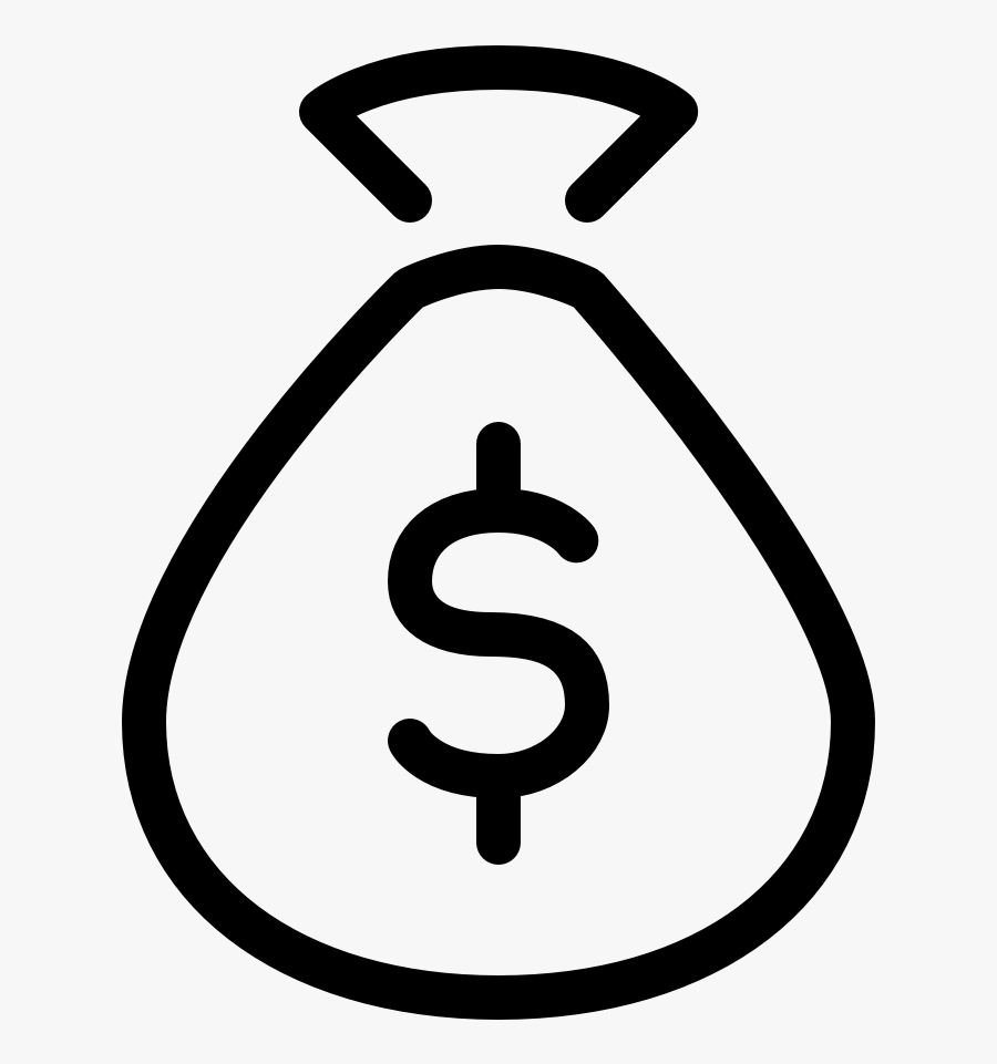 Money Bag Dollar Money Bag Dollar Money Bag Dollar - Money Icon Transparent Background, Transparent Clipart