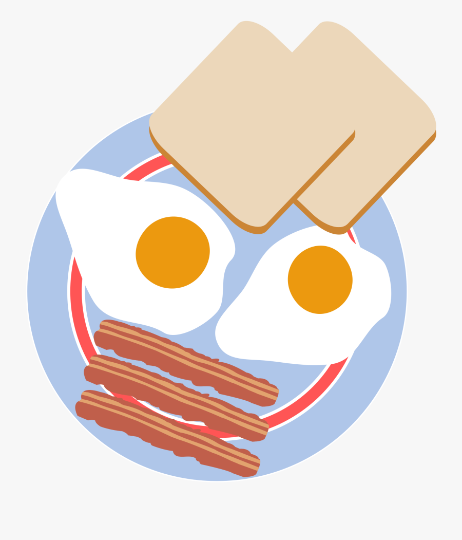 French Toast And Eggs Cartoon, Transparent Clipart