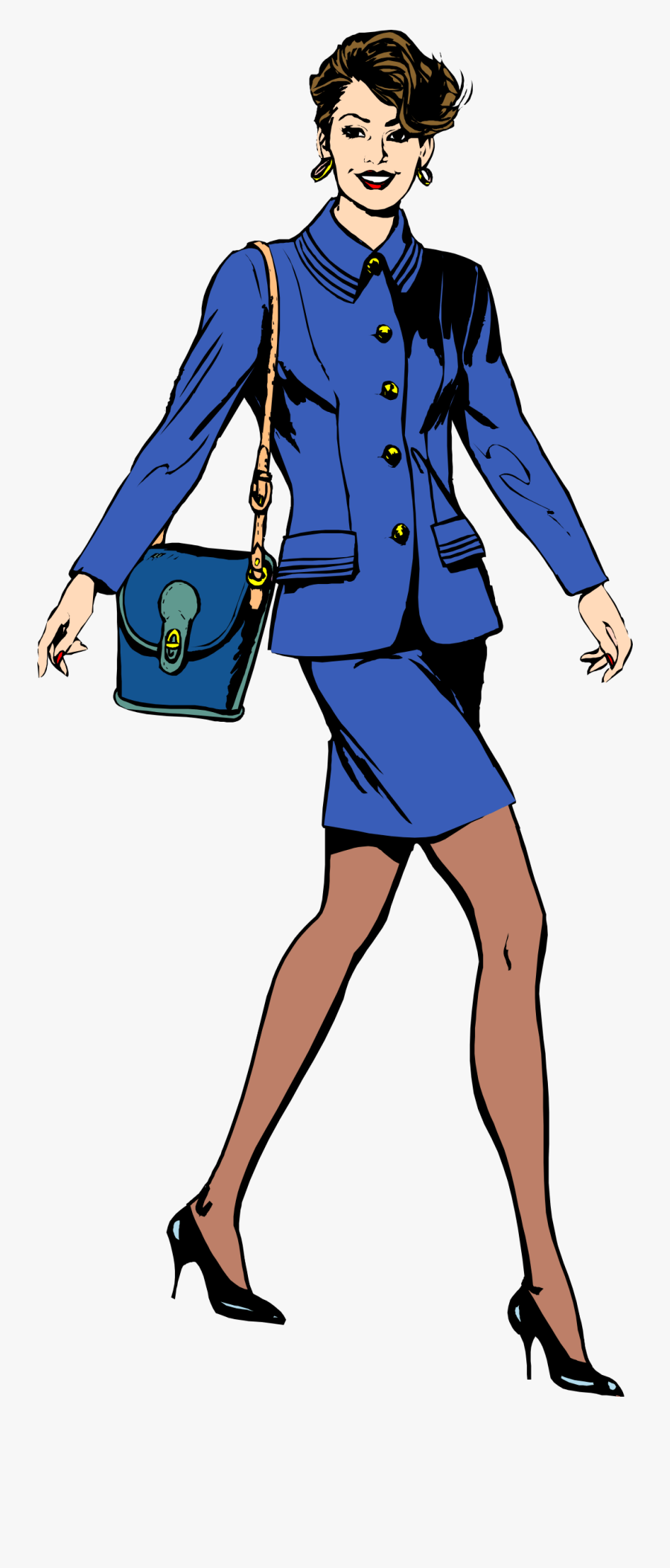 Svg Library Download Female Vector Business Suit - Professional Business Woman Cartoon, Transparent Clipart