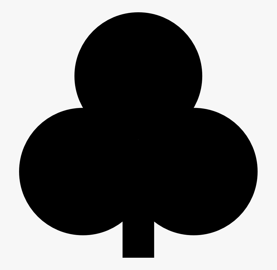 Silhouette,monochrome Photography,symbol - Club Playing Card Symbol, Transparent Clipart