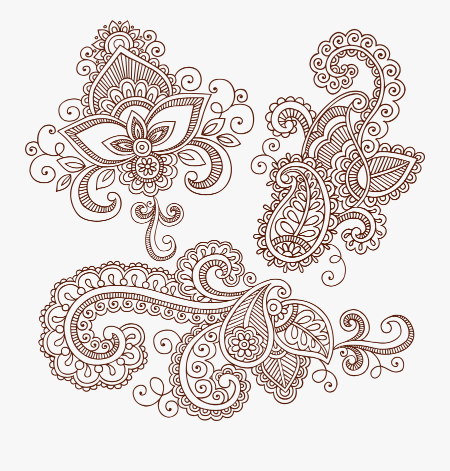 Paisley Fashion Ham Pattern Material Vector Mehndi, Transparent Clipart