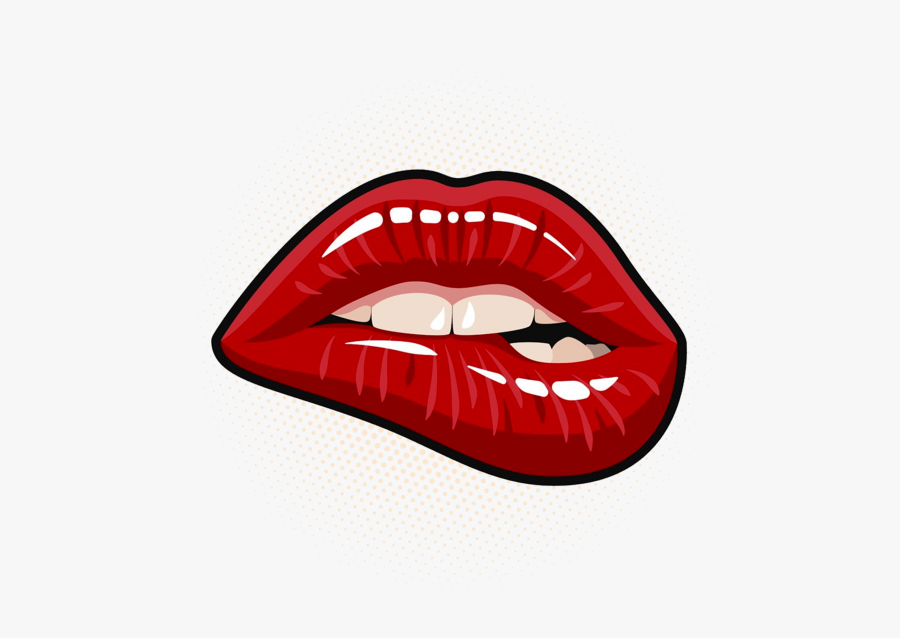 Lips Png - Pop Art Biting Lip , Free Transparent Clipart - ClipartKey.