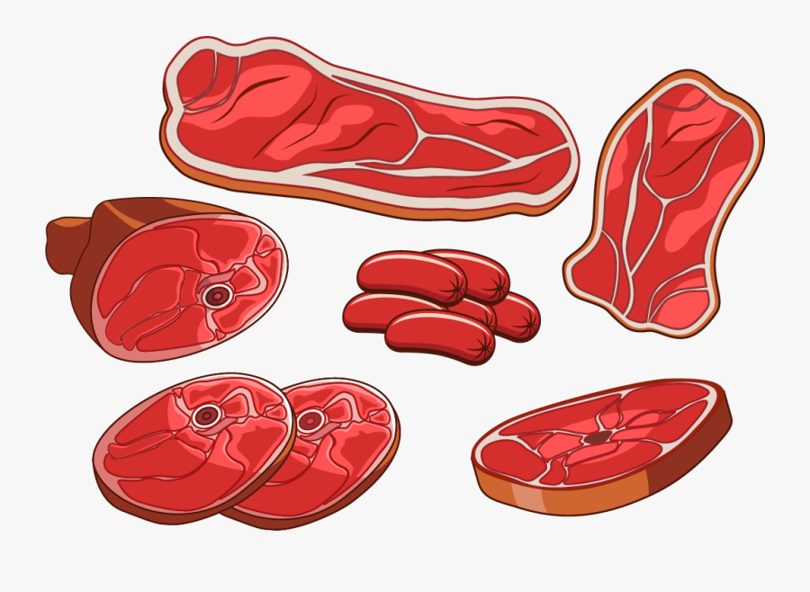 Ham Bacon Meat Drawing - Meat Drawing Png, Transparent Clipart