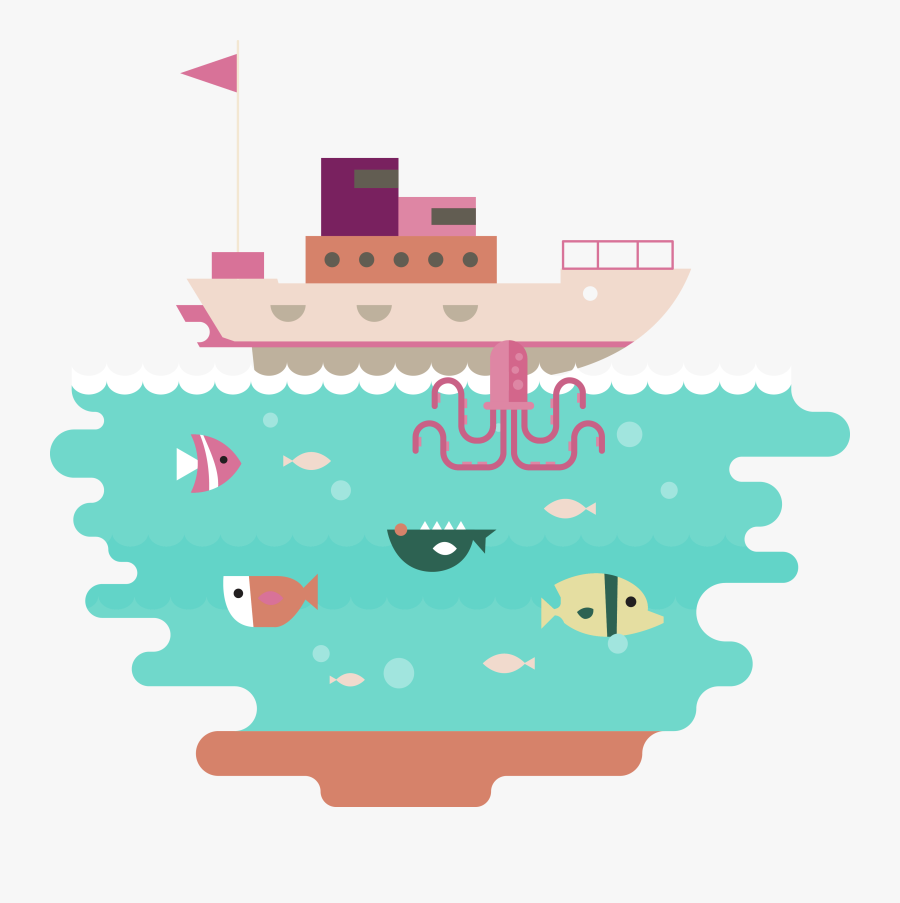 Transparent Boat Cartoon Png - Illustration, Transparent Clipart