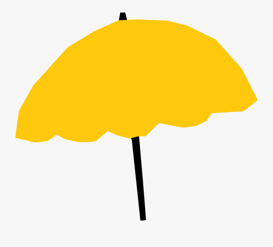 Umbrella Svg Clip Arts - Yellow Umbrella Vector Png, Transparent Clipart