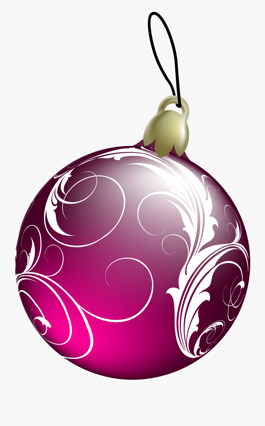 Beautiful Pink Christmas Ball Png Clipart - Christmas Ball Pink Png, Transparent Clipart