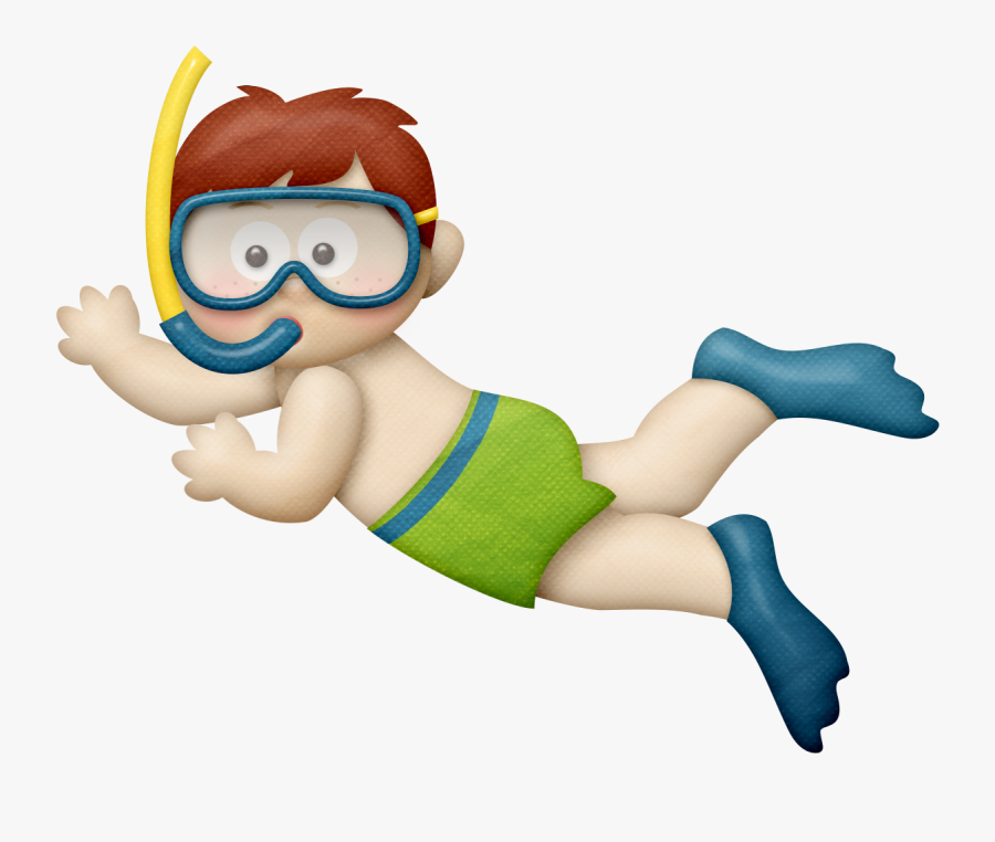 Summer Little Boy Diver Clip Art - Niño Nadando Png, Transparent Clipart
