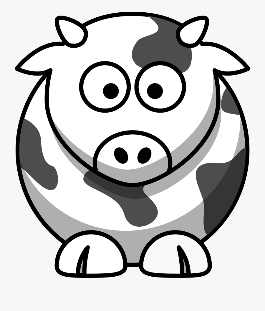 Animals Library Free Cow - Black And White Animals Cartoon, Transparent Clipart