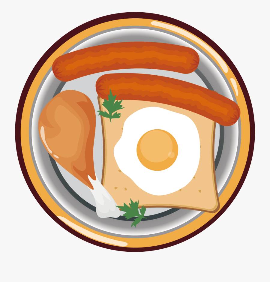 Transparent Frying Clipart - Fried Chicken And Egg Clipart, Transparent Clipart