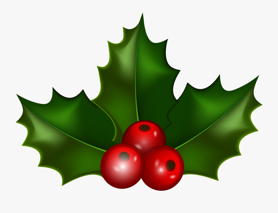 Holly Leaf Christmas Clip Art Gallery High-quality - Illustration, Transparent Clipart