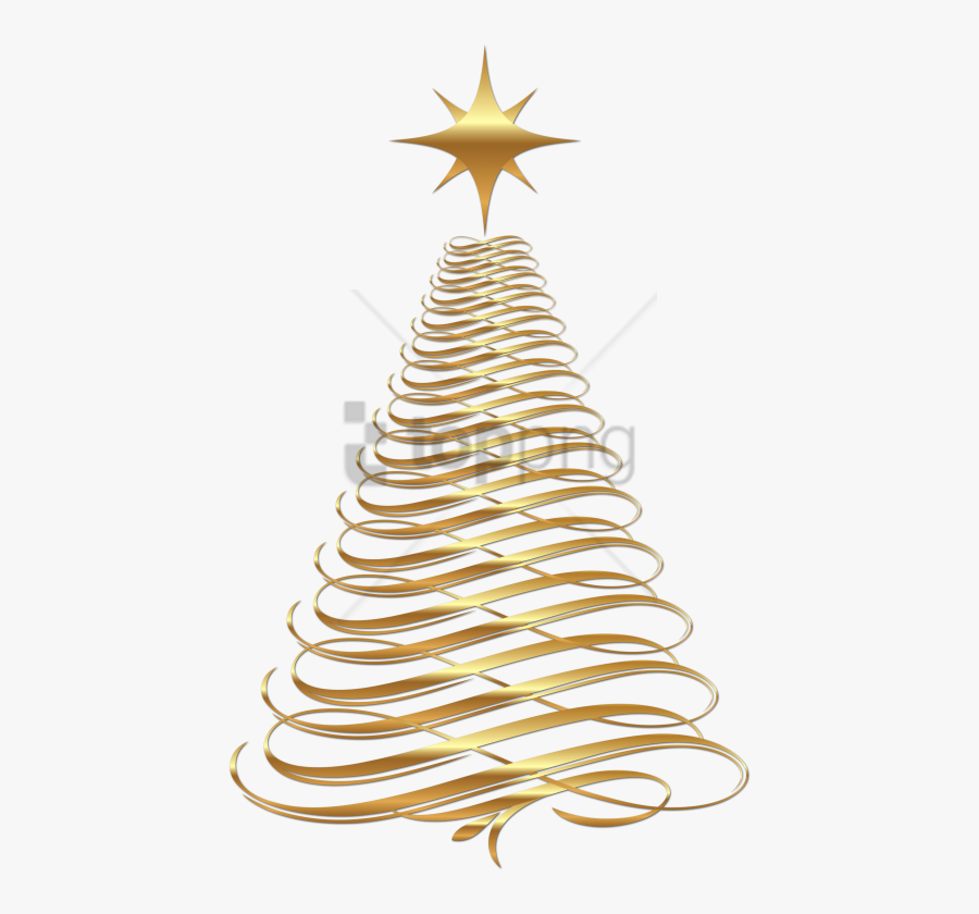 Christmas Decorations Clipart Gold - Gold Christmas Tree Clip Art, Transparent Clipart