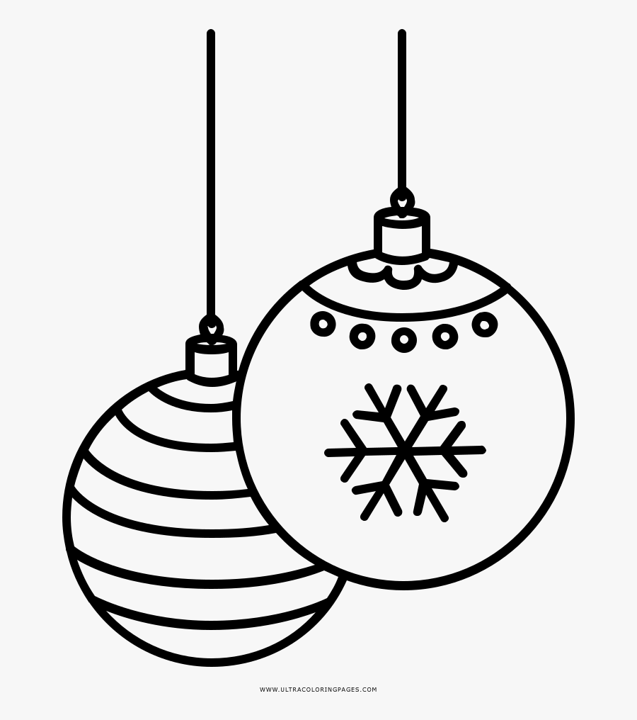 Enfeites De Natal Coloring Page - Christmas Balls Drawing Png, Transparent Clipart