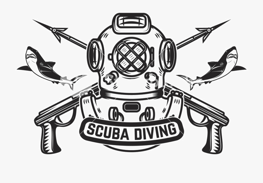 Transparent Scuba Diver Png - Logo Scuba Diving Old, Transparent Clipart