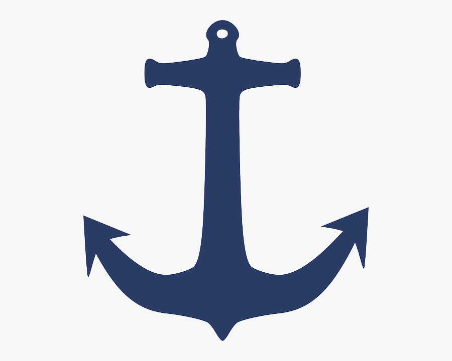 Anchor, Sea, Yacht, Navy, Vessel, Marine, Sailing - Navy Blue Anchor, Transparent Clipart