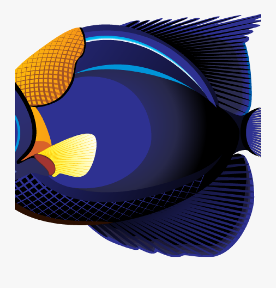 Transparent Ocean Fish Clip Art - Teal Tropical Fish Clipart Png, Transparent Clipart