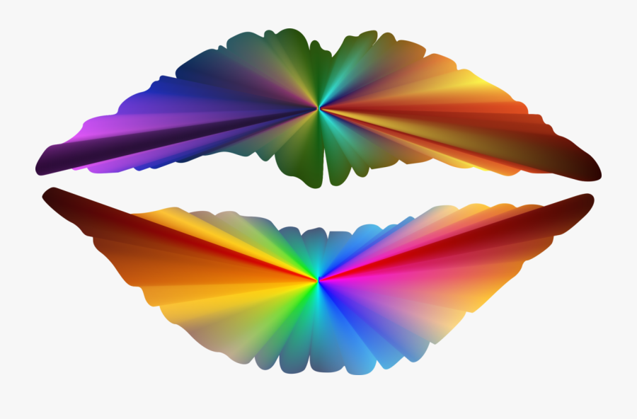 Flower,leaf,symmetry - Red Lips Watercolor Painting, Transparent Clipart