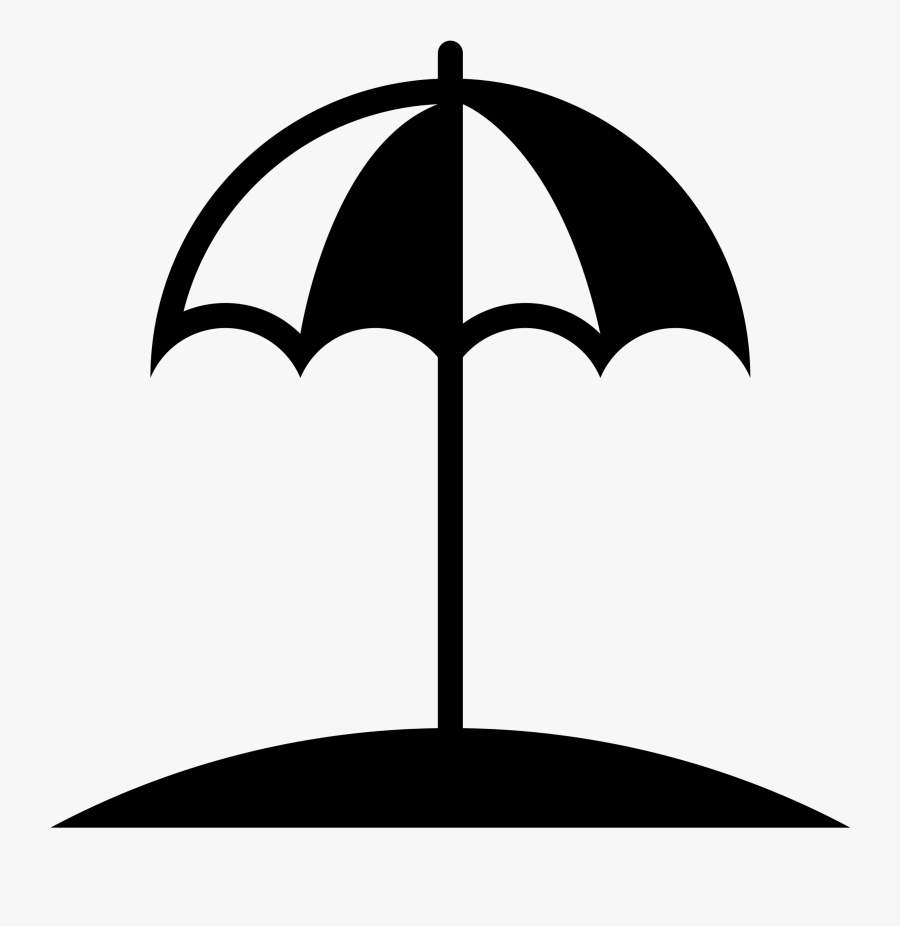 Simpleicons Places Beach Umbrella For Protection From - Beach Umbrella Icon Png, Transparent Clipart