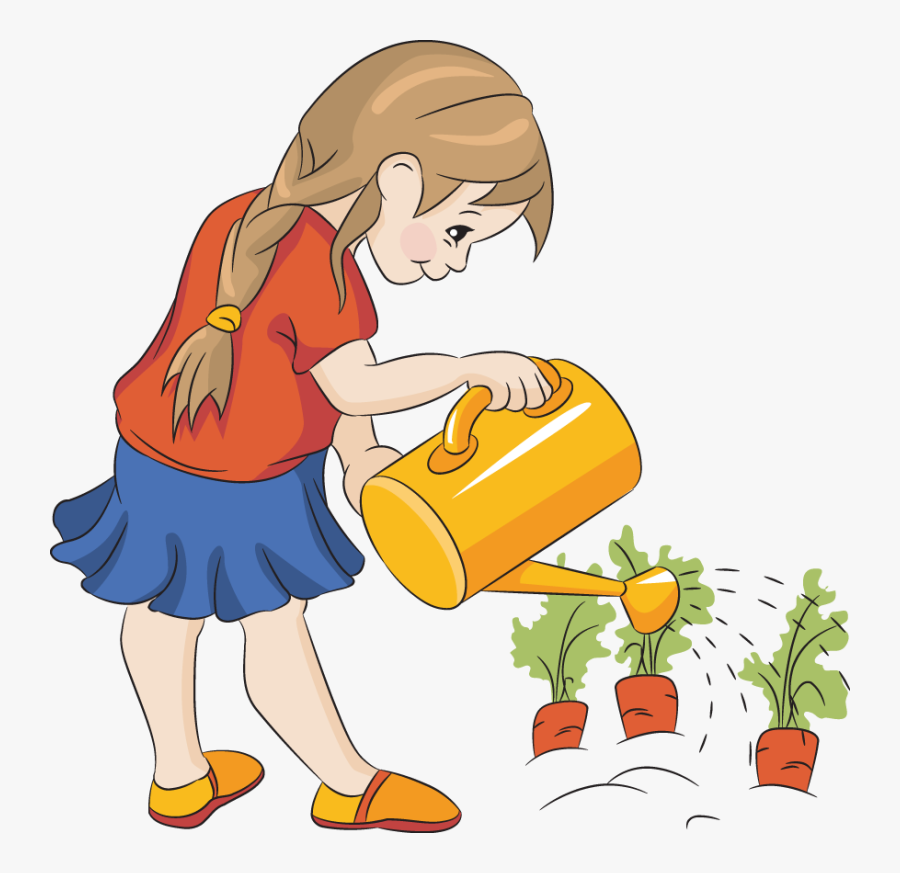 Kid Clipart Gardening - Watering Clipart, Transparent Clipart