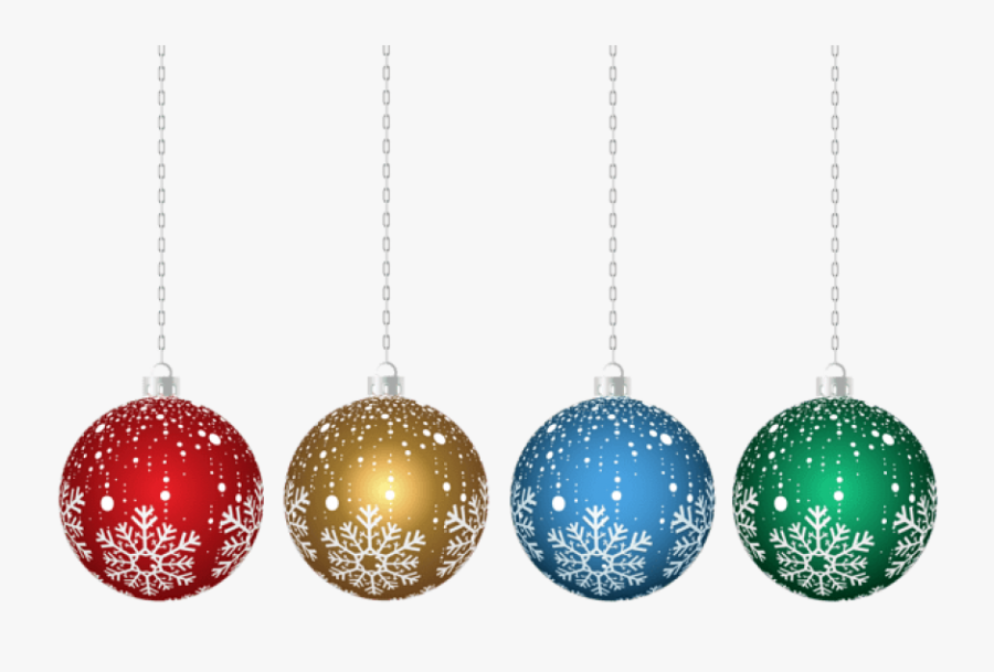 Christmas Hanging Ornaments Transparent Png - Hanging Transparent Christmas Balls, Transparent Clipart