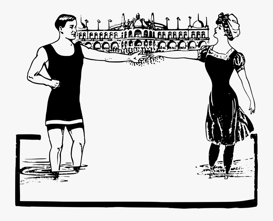 Ocean Bathers - Illustration, Transparent Clipart