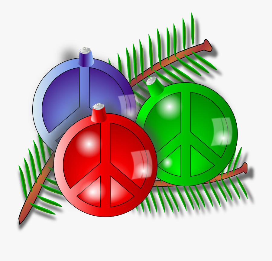 Xmas Globe Christmas Holiday Peace Symbol Sign Christmas - Christmas Ornaments Clipart, Transparent Clipart