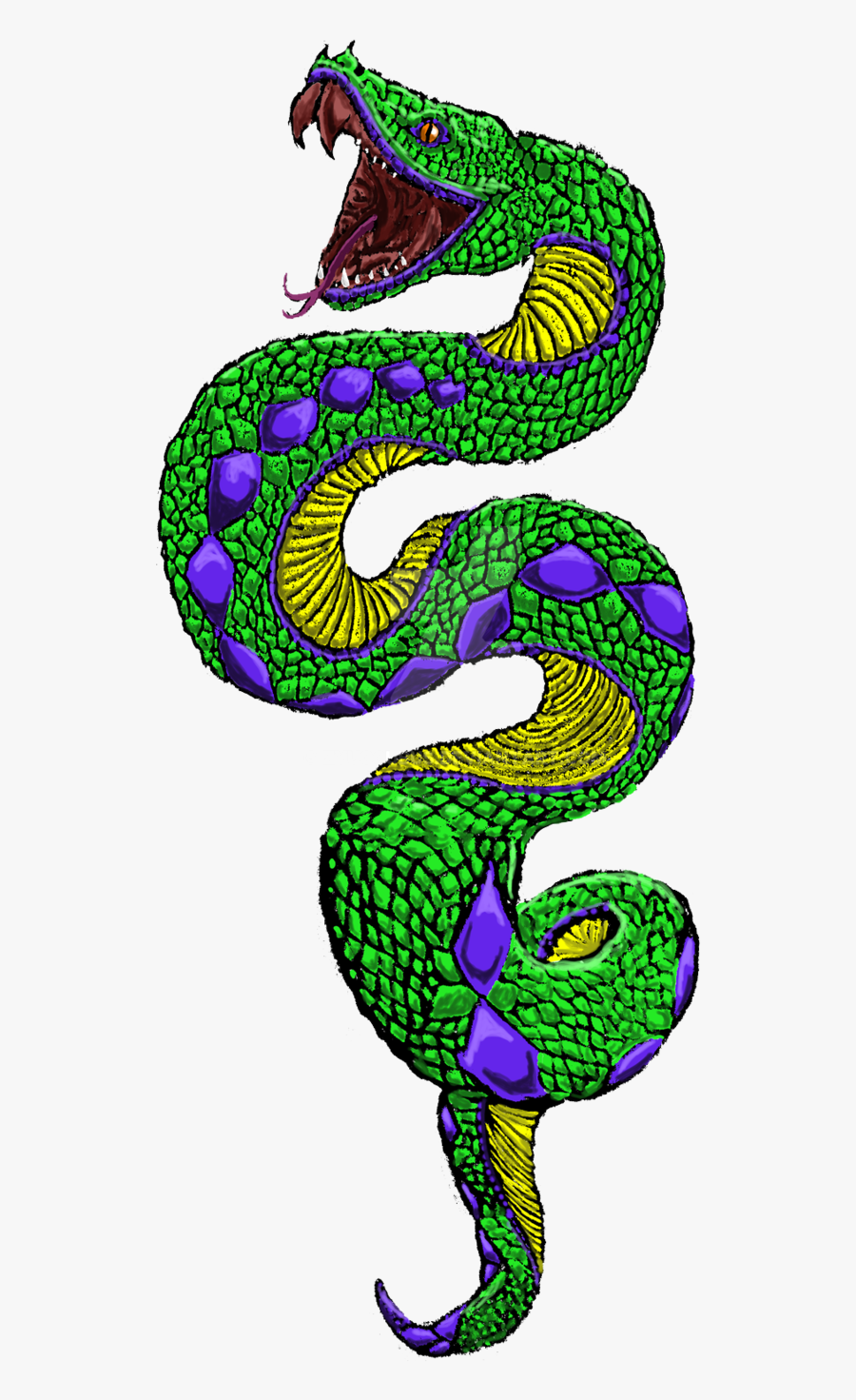 Snake Tattoo Clip Art - Transparent Snake Tattoo Png, Transparent Clipart