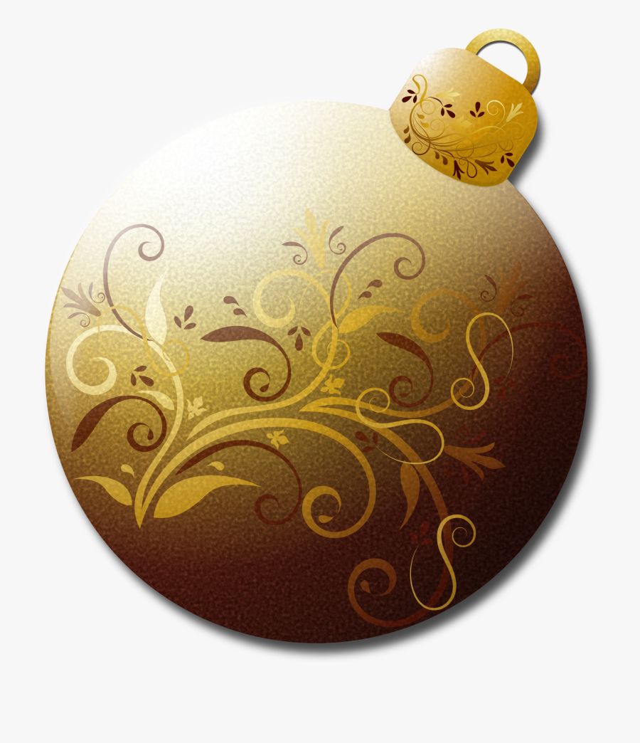 Gold Christmas Ornament Clipart - Christmas Ornaments Cartoon Gold, Transparent Clipart