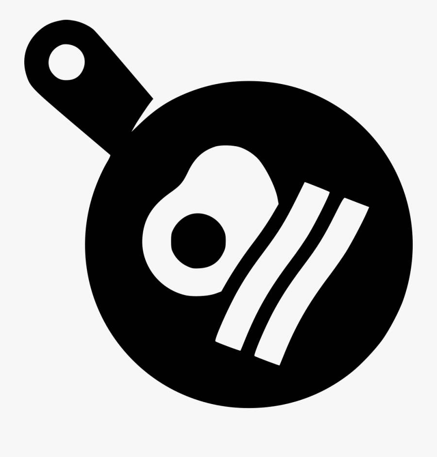 Pan Frying Eggs Bacon Breakfast Svg Png Icon Free Download - Eggs And Bacon Icon, Transparent Clipart