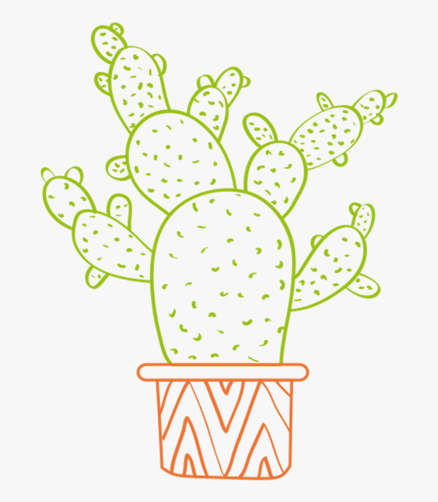 Cactus Clipart Doodle - Cactus Clipart Black And White Png, Transparent Clipart