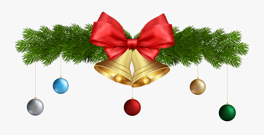 Png Free Christmas Bells And Ornaments - Christmas Decor Png Transparent, Transparent Clipart