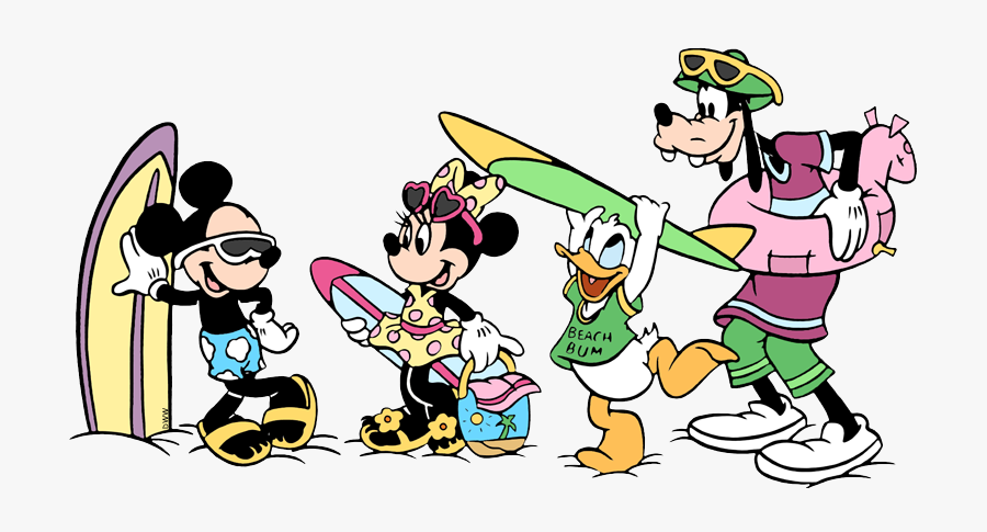 Mickey And Friends Beach, Transparent Clipart