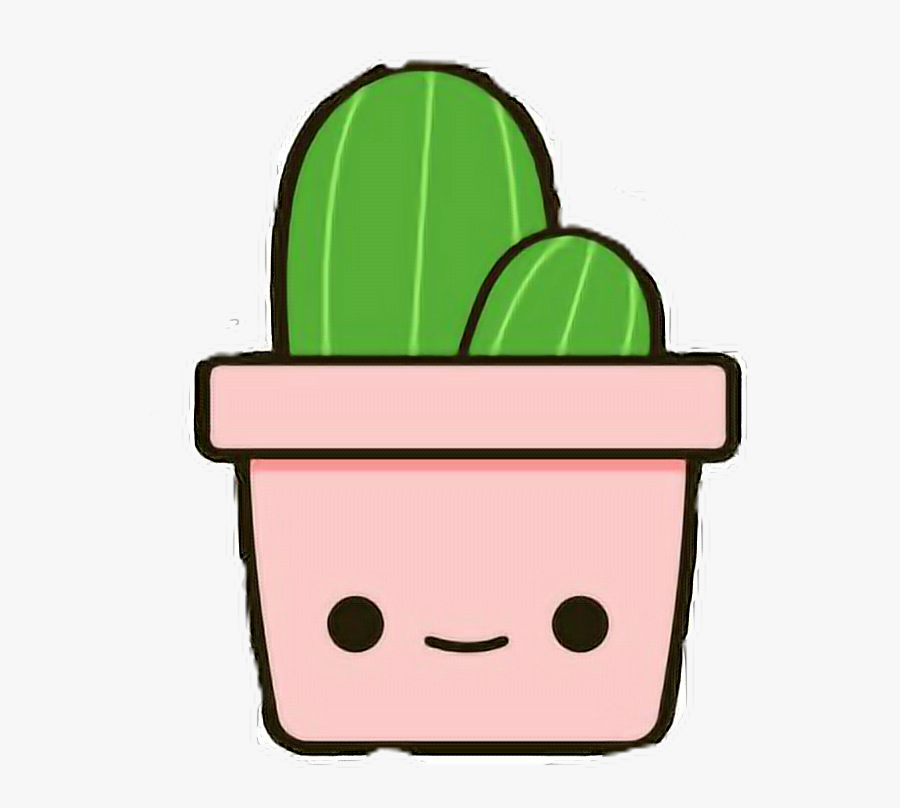 Ikawaii Cute Cactus Cutie Aesthetic Art Cartoon Pink - Cute Cactus Png, Transparent Clipart