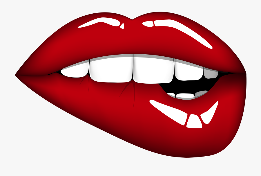 Red Mouth Png Clipart Image - Lip Biting Cartoon is a free transparent back...