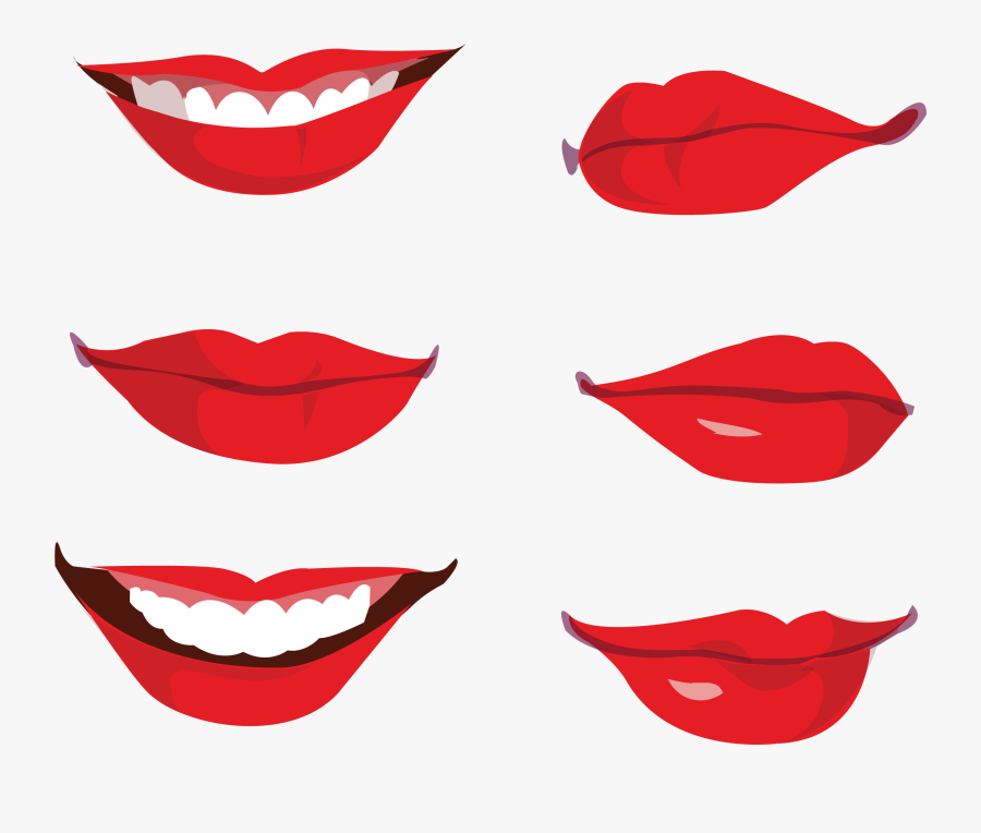 Smile Lips Vector Png Clipart , Png Download - Lips Smile Vector Png, Transparent Clipart